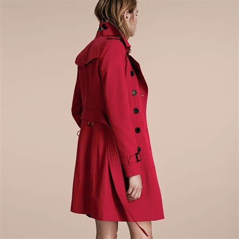 burberry trendcoay chelsea midi paraad red|Burberry Trench Chelsea Heritage Midi .